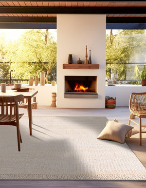 Ivory 7' 10 x 7' 10 Chunky Jute Square Area Rug 100% All Natural Jute Sustainable Eco-Friendly Carpet Mat for Natural Interior Design Homes for Sale at Rug Engine