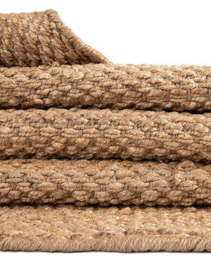 Natural 5' 1 x 5' 1 Chunky Jute Square Area Rug 100% All Natural Jute Sustainable Eco-Friendly Carpet Mat for Natural Interior Design Homes for Sale at Rug Engine