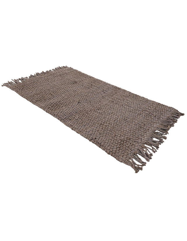 Gray 3' 1 x 5' 1 Chunky Jute Rectangle Area Rug 100% All Natural Jute Sustainable Eco-Friendly Carpet Mat for Natural Interior Design Homes for Sale at Rug Engine