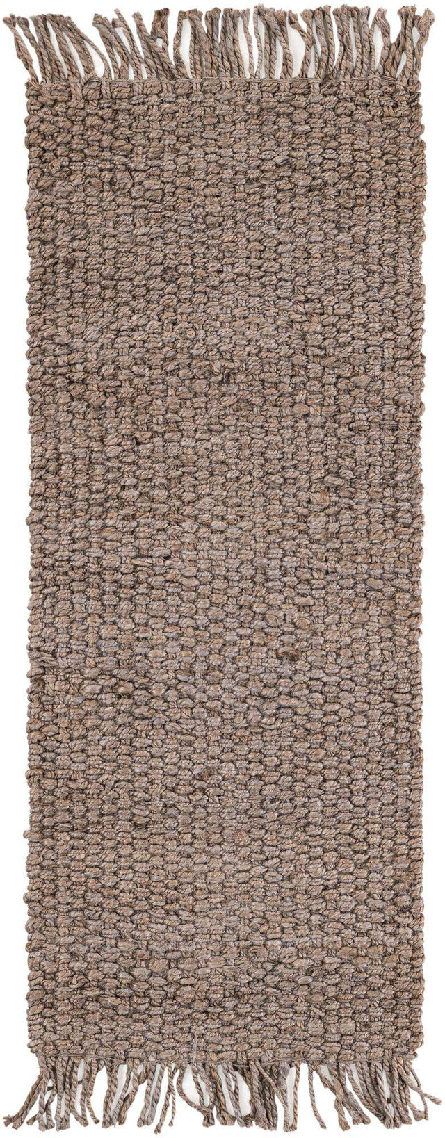 Gray 2' x 5' 1 Chunky Jute Runner Area Rug 100% All Natural Jute Sustainable Eco-Friendly Carpet Mat for Natural Interior Design Homes for Sale at Rug Engine