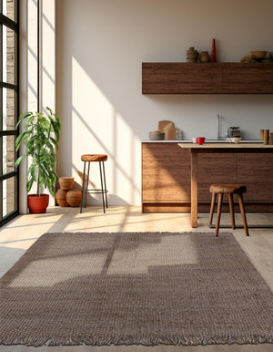 Gray 7' 10 x 7' 10 Chunky Jute Square Area Rug 100% All Natural Jute Sustainable Eco-Friendly Carpet Mat for Natural Interior Design Homes for Sale at Rug Engine