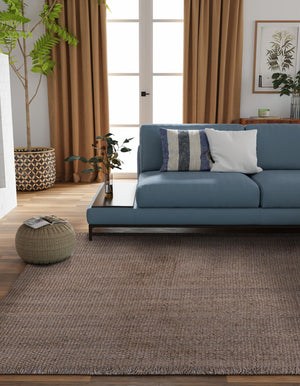 Gray 10' x 10' Chunky Jute Square Area Rug 100% All Natural Jute Sustainable Eco-Friendly Carpet Mat for Natural Interior Design Homes for Sale at Rug Engine