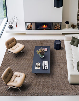 Gray 10' x 10' Chunky Jute Square Area Rug 100% All Natural Jute Sustainable Eco-Friendly Carpet Mat for Natural Interior Design Homes for Sale at Rug Engine
