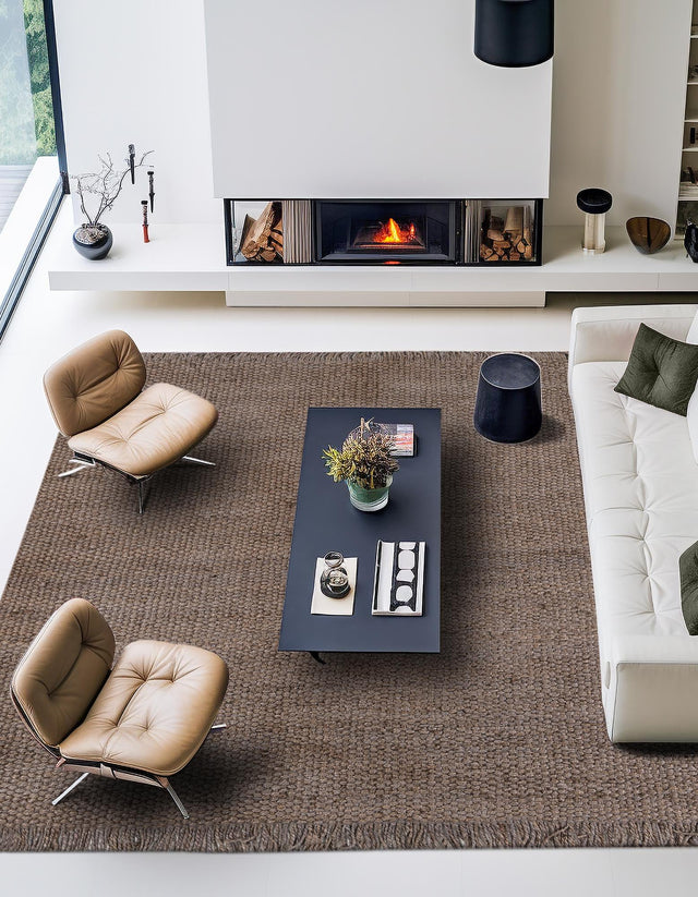 Gray 10' x 10' Chunky Jute Square Area Rug 100% All Natural Jute Sustainable Eco-Friendly Carpet Mat for Natural Interior Design Homes for Sale at Rug Engine