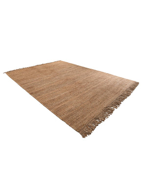 Natural 10' x 14' 1 Chunky Jute Rectangle Area Rug 100% All Natural Jute Sustainable Eco-Friendly Carpet Mat for Natural Interior Design Homes for Sale at Rug Engine