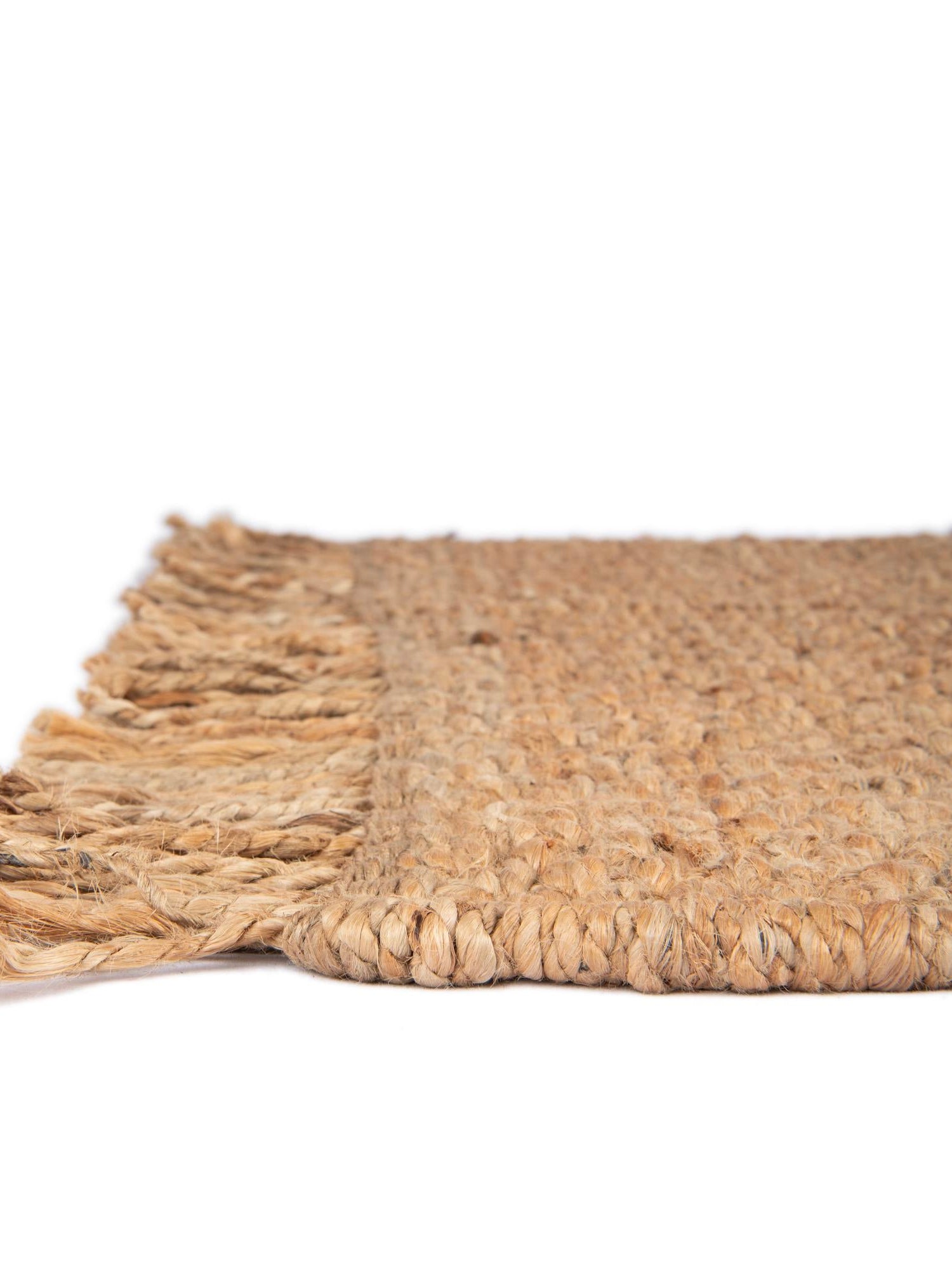 Natural 3' 1 x 5' 1 Chunky Jute Rectangle Area Rug 100% All Natural Jute Sustainable Eco-Friendly Carpet Mat for Natural Interior Design Homes for Sale at Rug Engine