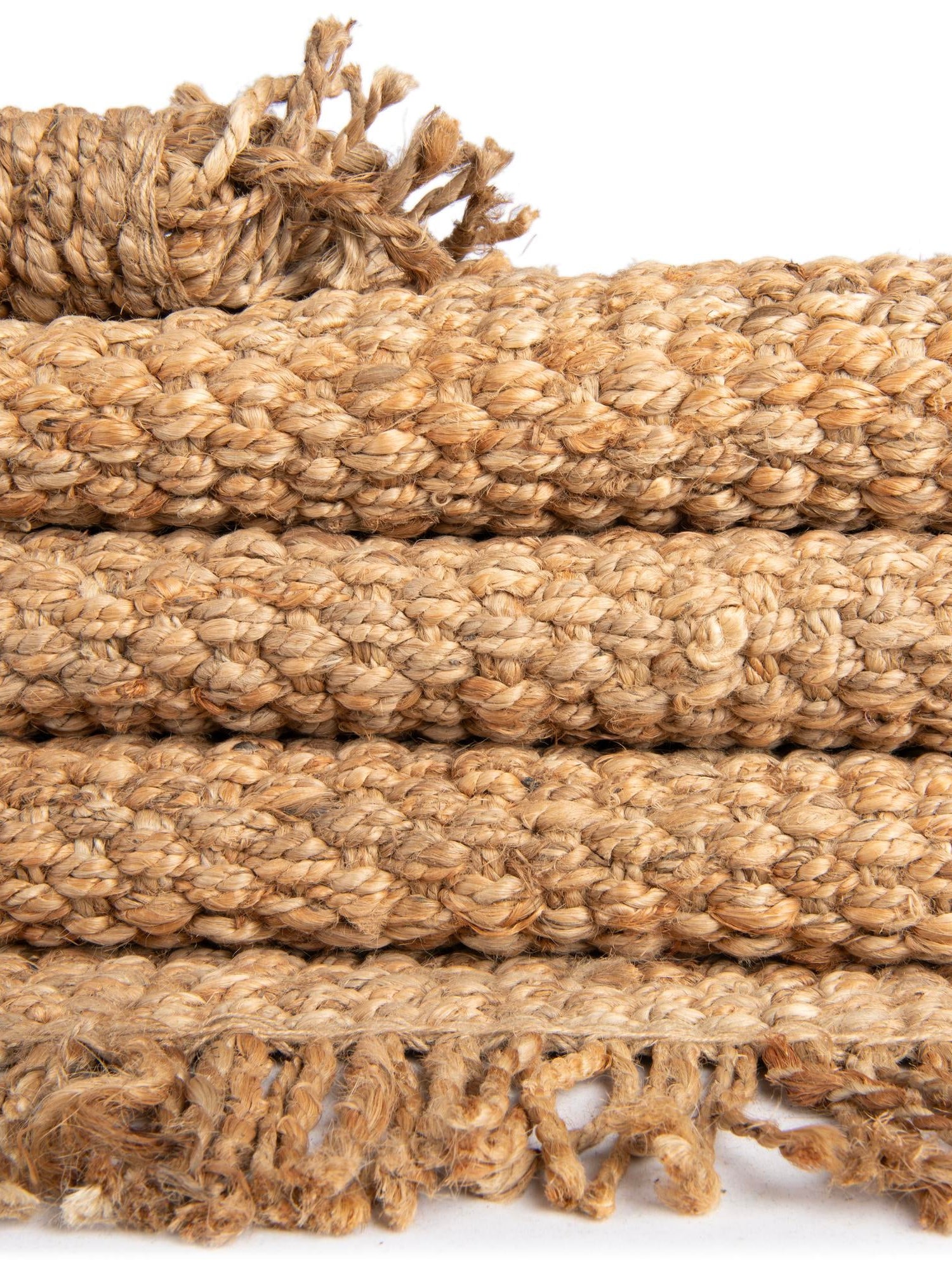Natural 7' 1 x 10' Chunky Jute Rectangle Area Rug 100% All Natural Jute Sustainable Eco-Friendly Carpet Mat for Natural Interior Design Homes for Sale at Rug Engine