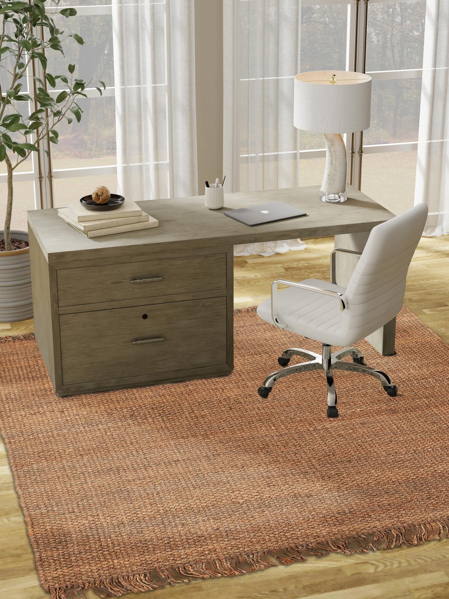 Natural 10' x 10' Chunky Jute Square Area Rug 100% All Natural Jute Sustainable Eco-Friendly Carpet Mat for Natural Interior Design Homes for Sale at Rug Engine