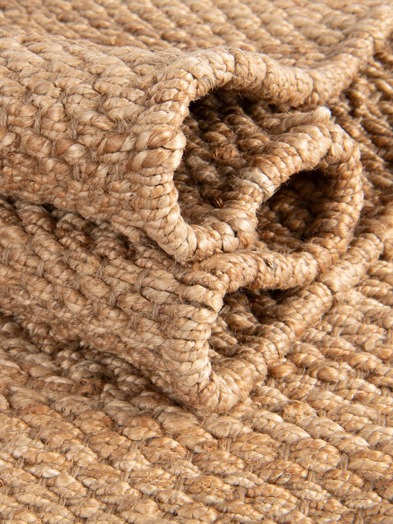 Natural 10' x 10' Chunky Jute Square Area Rug 100% All Natural Jute Sustainable Eco-Friendly Carpet Mat for Natural Interior Design Homes for Sale at Rug Engine