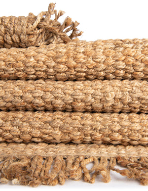 Natural 10' x 10' Chunky Jute Square Area Rug 100% All Natural Jute Sustainable Eco-Friendly Carpet Mat for Natural Interior Design Homes for Sale at Rug Engine