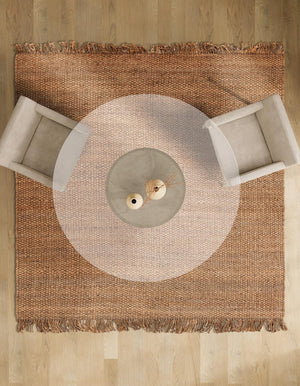 Natural 10' x 10' Chunky Jute Square Area Rug 100% All Natural Jute Sustainable Eco-Friendly Carpet Mat for Natural Interior Design Homes for Sale at Rug Engine