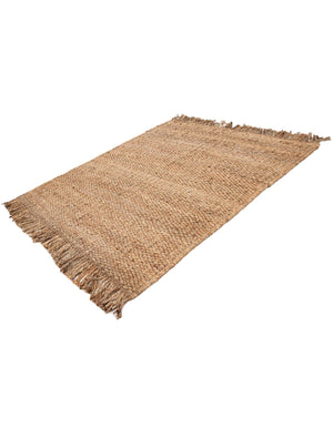 Natural 5' 1 x 5' 1 Chunky Jute Square Area Rug 100% All Natural Jute Sustainable Eco-Friendly Carpet Mat for Natural Interior Design Homes for Sale at Rug Engine