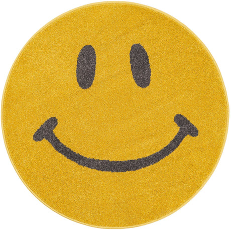 Yellow 3' 3 x 3' 3 Whimsy Kids Round Rug