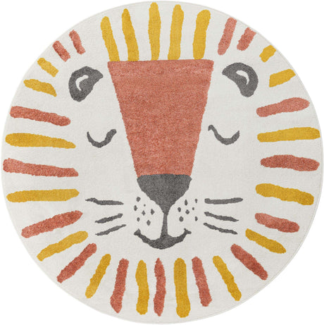 Ivory 6' 1 x 6' 1 Whimsy Kids Round Rug