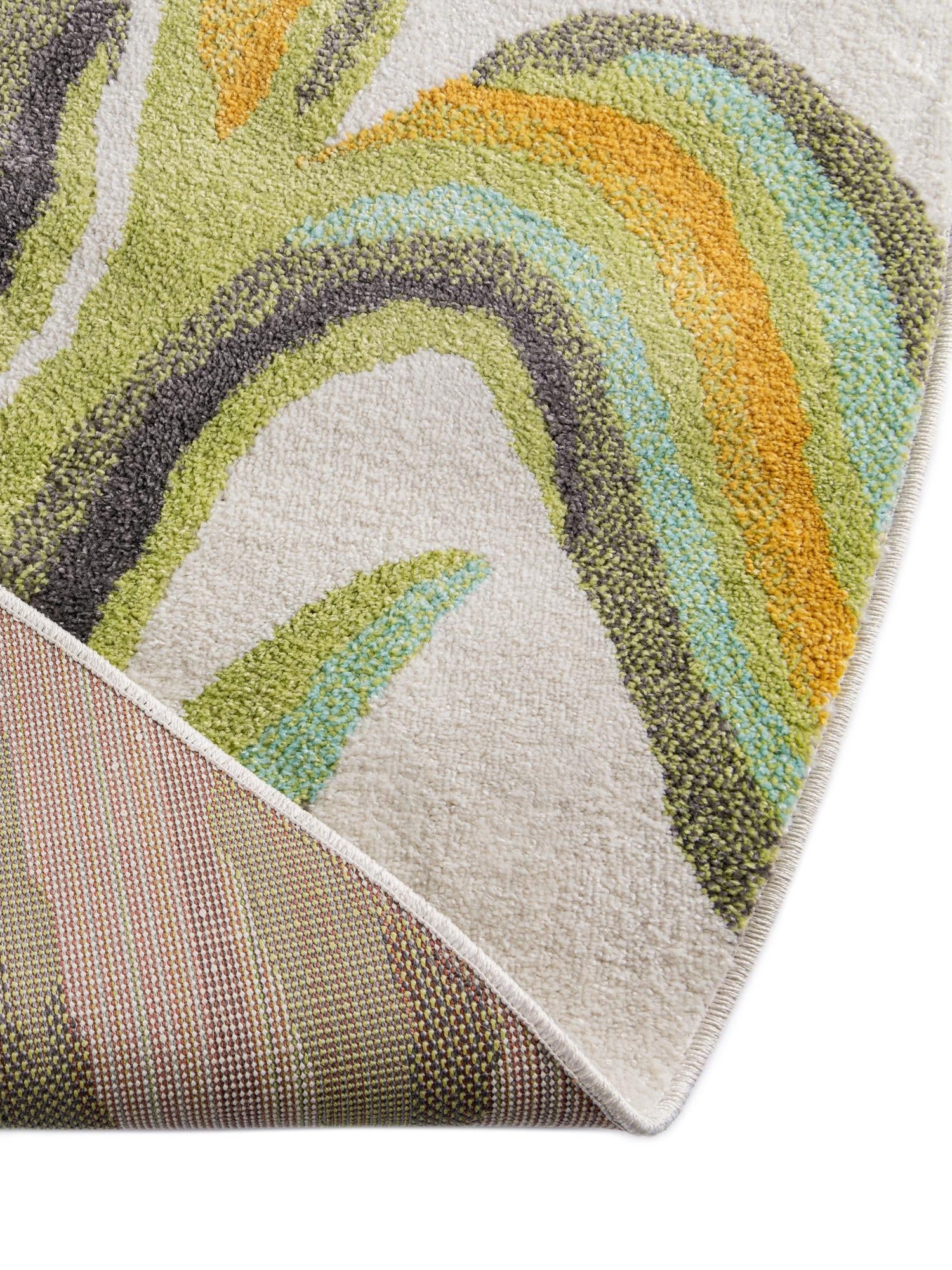 Ivory 7' 10 x 7' 10 Whimsy Kids Round Area Rug for Baby Nursery, Toddler Playroom, Bedrooms