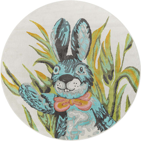 Ivory 8' x 8' Whimsy Kids Round Rug