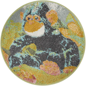 Multicolor 2' 2 x 2' 2 Whimsy Kids Round Rug