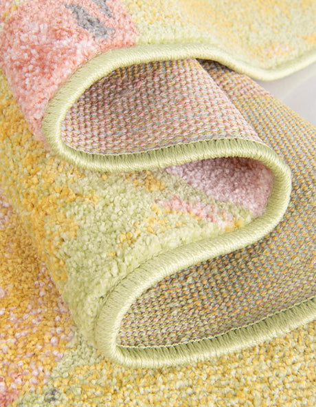 Multicolor 5' 3 x 8' Whimsy Kids Rectangle Area Rug for Baby Nursery, Toddler Playroom,  Bedrooms Playful Fun Design Easy Clean Carpet for Sale at Rug Engine