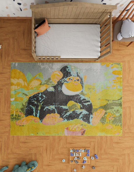 Multicolor 2' 2 x 3' 1 Whimsy Kids Rectangle Area Rug for Baby Nursery, Toddler Playroom,  Bedrooms Playful Fun Design Easy Clean Carpet for Sale at Rug Engine