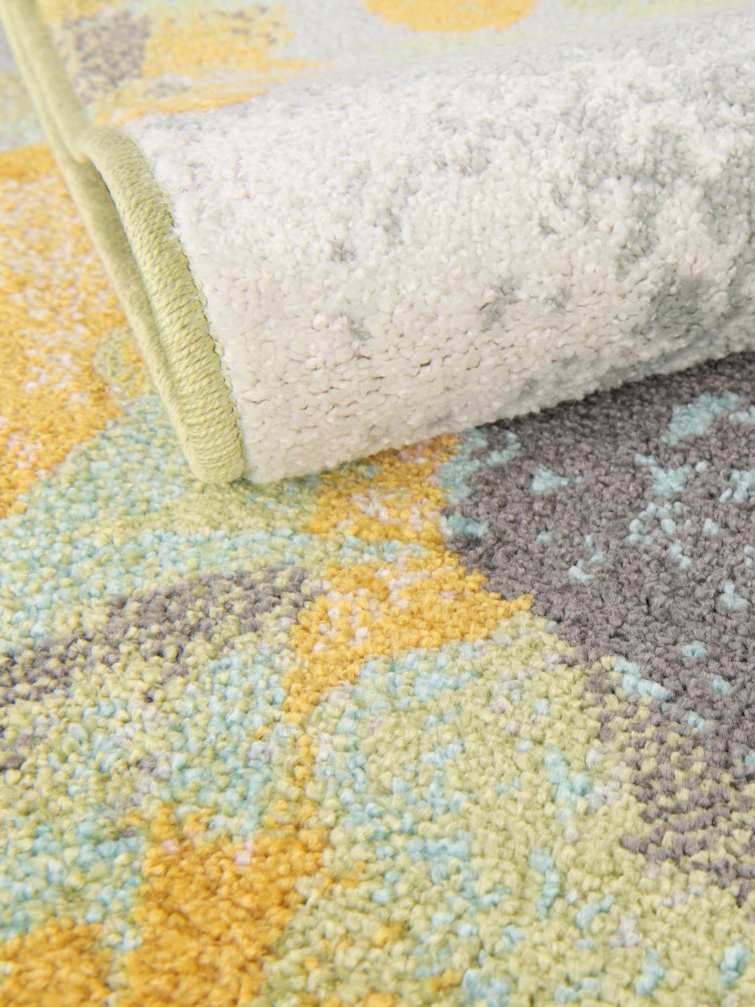 Multicolor 6' 1 x 6' 1 Whimsy Kids Round Area Rug for Baby Nursery, Toddler Playroom,  Bedrooms Playful Fun Design Easy Clean Carpet for Sale at Rug Engine