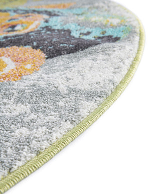 Multicolor 3' 3 x 3' 3 Whimsy Kids Round Rug