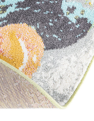 Multicolor 3' 3 x 3' 3 Whimsy Kids Round Rug