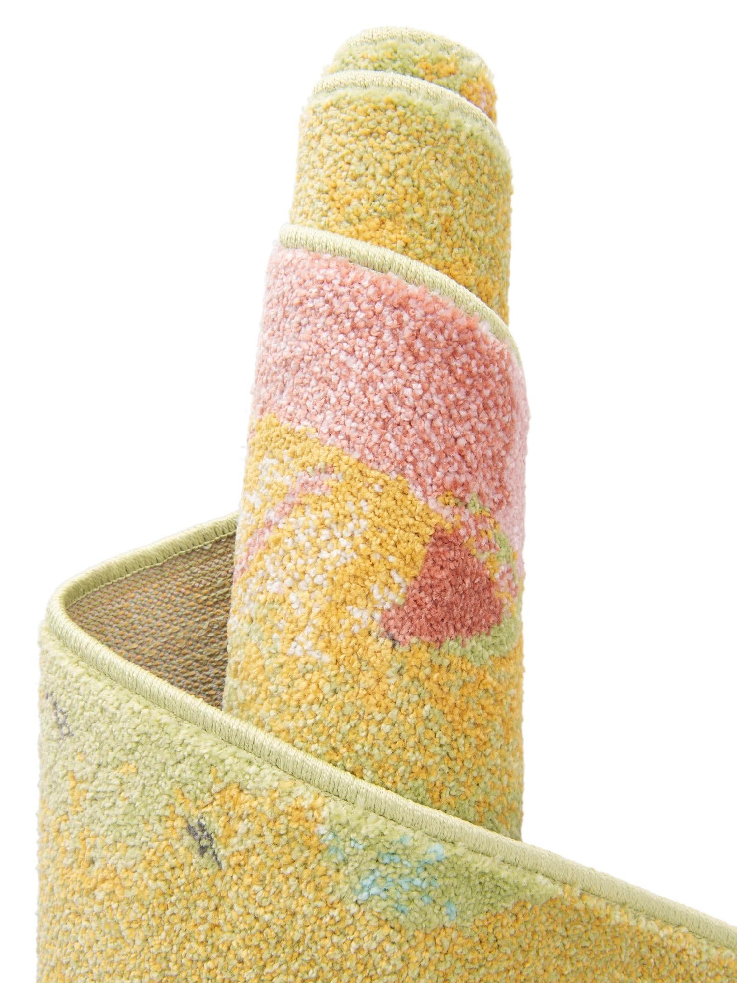 Multicolor 6' 1 x 6' 1 Whimsy Kids Round Area Rug for Baby Nursery, Toddler Playroom,  Bedrooms Playful Fun Design Easy Clean Carpet for Sale at Rug Engine