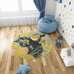 Multicolor 3' 3 x 3' 3 Whimsy Kids Round Rug