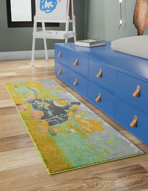 Multicolor 2' 2 x 6' 1 Whimsy Kids Runner Rug