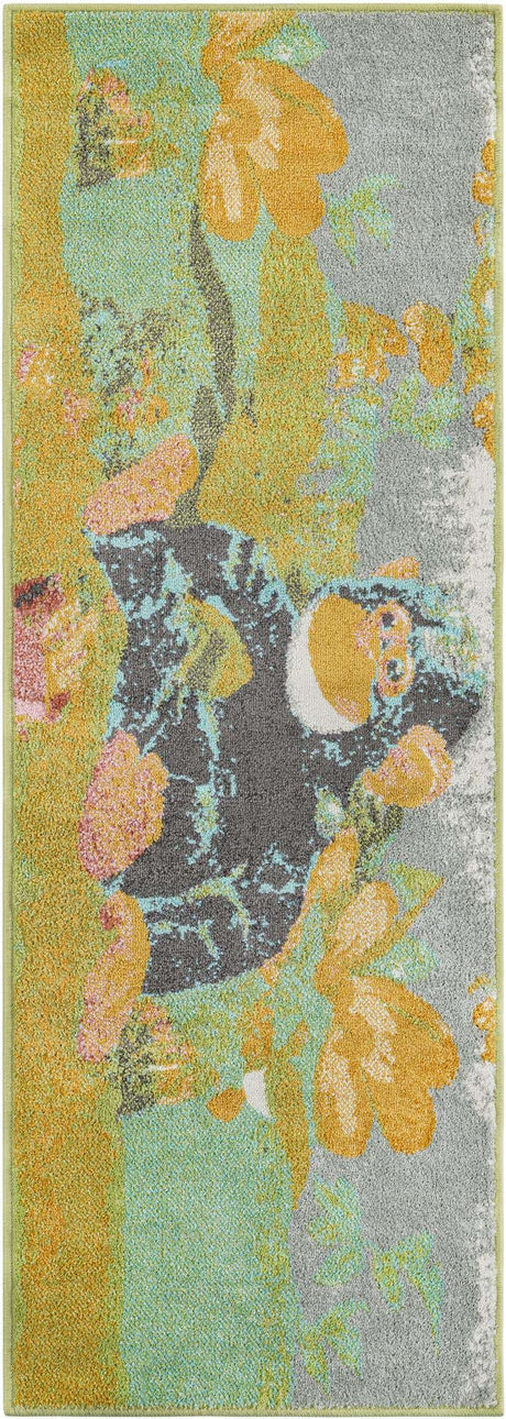 Multicolor 2' 2 x 6' 1 Whimsy Kids Runner Rug