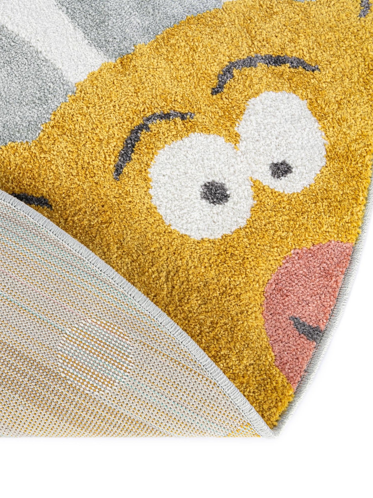 Gray 3' 3 x 3' 3 Whimsy Kids Round Area Rug for Baby Nursery, Toddler Playroom,  Bedrooms Playful Fun Design Easy Clean Carpet for Sale at Rug Engine