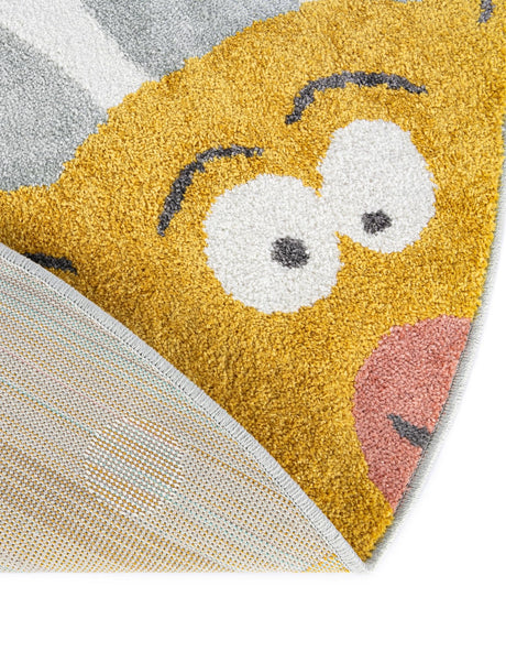Gray 3' 3 x 3' 3 Whimsy Kids Round Area Rug for Baby Nursery, Toddler Playroom,  Bedrooms Playful Fun Design Easy Clean Carpet for Sale at Rug Engine