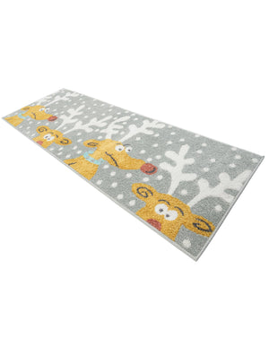 Gray 2' 2 x 6' 1 Whimsy Kids Runner Rug