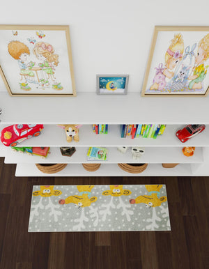 Gray 2' 2 x 6' 1 Whimsy Kids Runner Rug