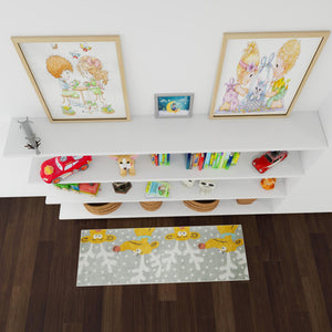 Gray 2' 2 x 6' 1 Whimsy Kids Runner Rug