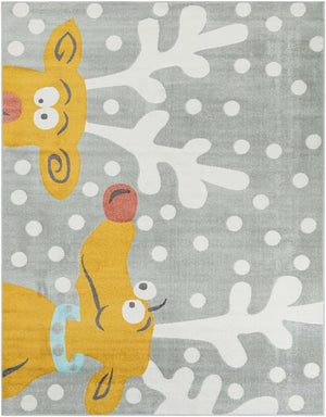 Gray 8' x 10' Whimsy Kids Rectangle Rug