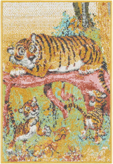 Multicolor 2' 2 x 3' 1 Whimsy Kids Rectangle Rug