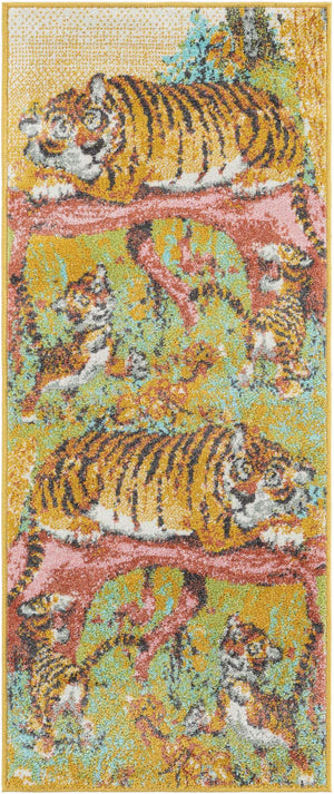 Multicolor 2' 2 x 5' 1 Whimsy Kids Runner Rug