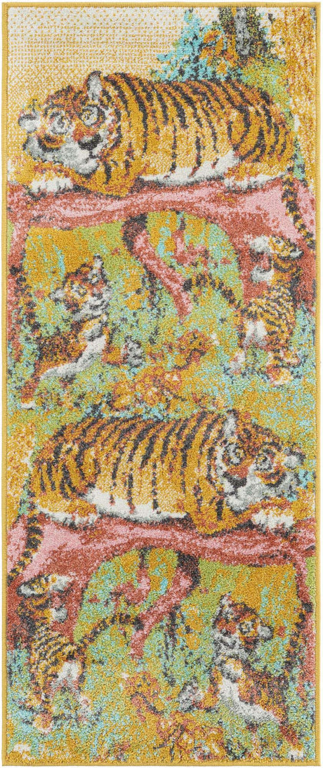 Multicolor 2' 2 x 5' 1 Whimsy Kids Runner Rug