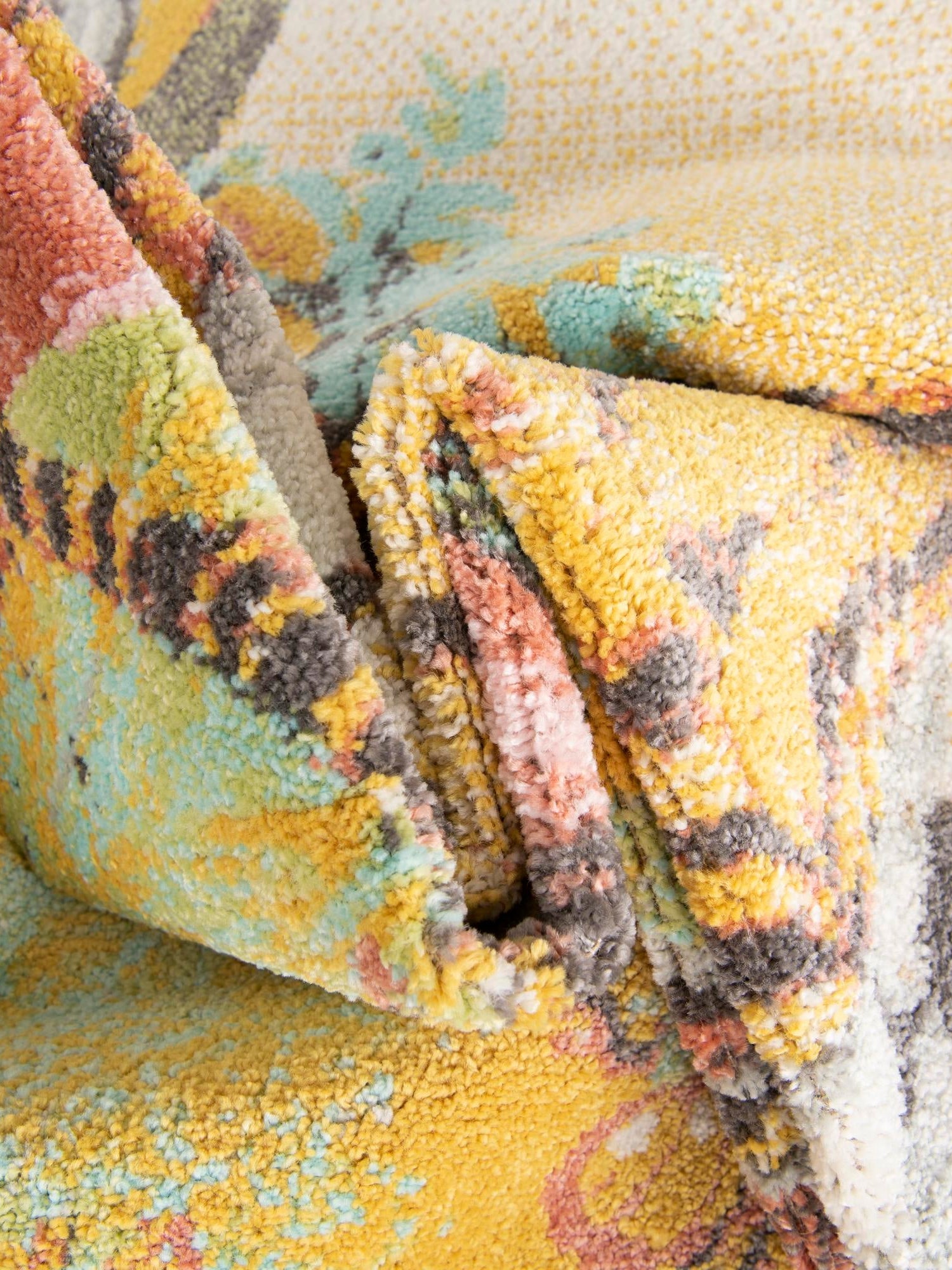 Multicolor 2' 2 x 3' 1 Whimsy Kids Rectangle Area Rug for Baby Nursery, Toddler Playroom, Bedrooms