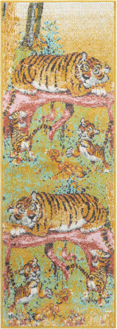 Multicolor 2' 2 x 6' 1 Whimsy Kids Runner Rug