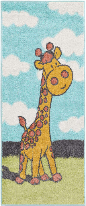 Blue 2' 2 x 5' 1 Whimsy Kids Runner Rug