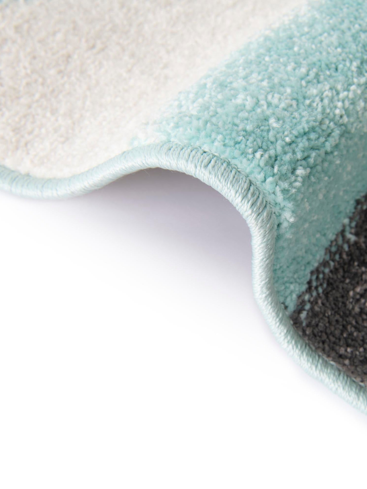 Blue 2' 2 x 2' 2 Whimsy Kids Round Area Rug for Baby Nursery, Toddler Playroom, Bedrooms