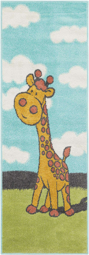 Blue 2' 2 x 6' 1 Whimsy Kids Runner Rug