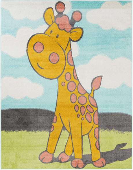 Blue 8' x 10' Whimsy Kids Rectangle Rug
