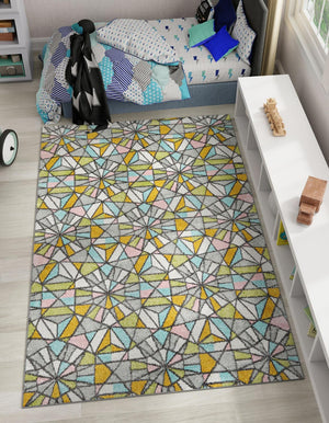 Multicolor 2' 2 x 3' 1 Whimsy Kids Rectangle Rug