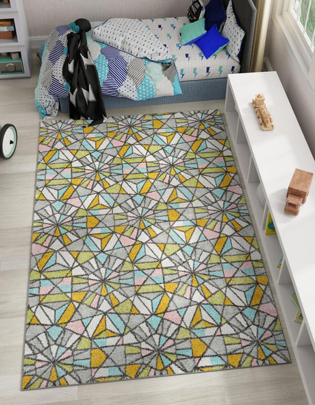 Multicolor 2' 2 x 3' 1 Whimsy Kids Rectangle Rug