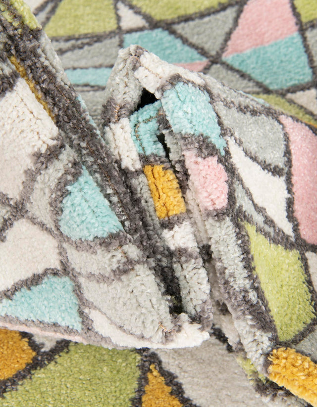 Multicolor 5' 3 x 8' Whimsy Kids Rectangle Rug