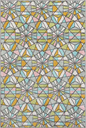 Multicolor 5' 3 x 8' Whimsy Kids Rectangle Rug