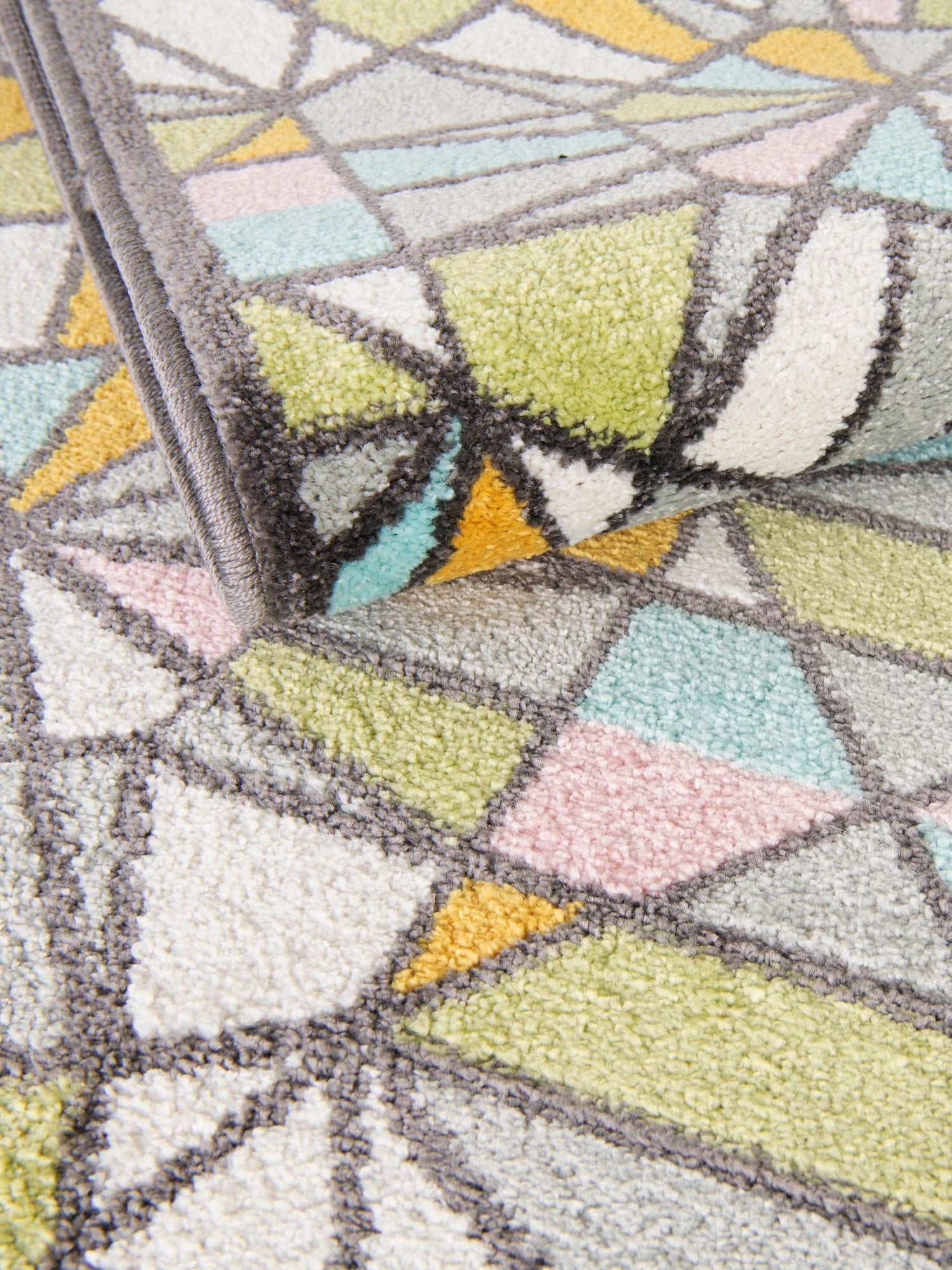 Multicolor 7' 10 x 7' 10 Whimsy Kids Round Area Rug for Baby Nursery, Toddler Playroom, Bedrooms